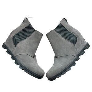 Sorel Gray Suede Wedge Boots